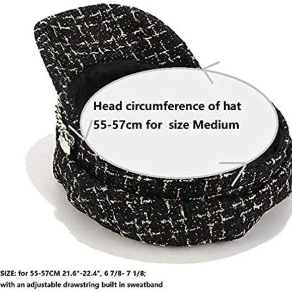 TWEED-PLAID-NEWSBOY Fiddler Cap Classic Cabbie-Berets Hat Black main image 4